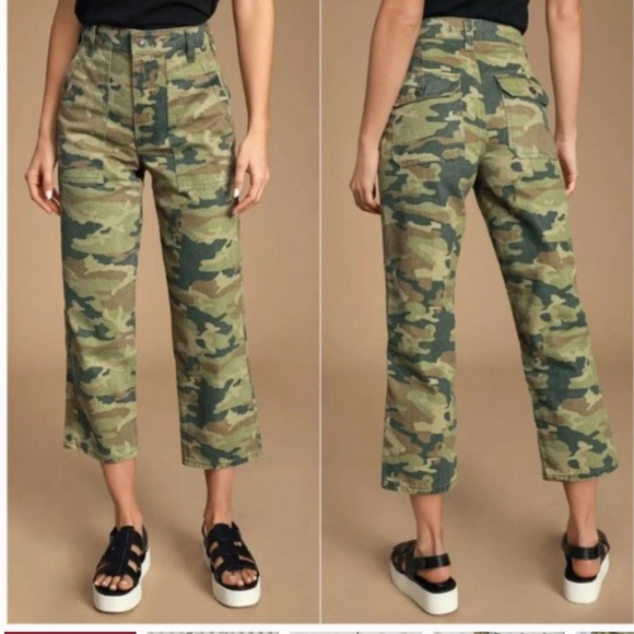We The Free Pants - NWOT Free People Remy Camo Crop Pants size 26